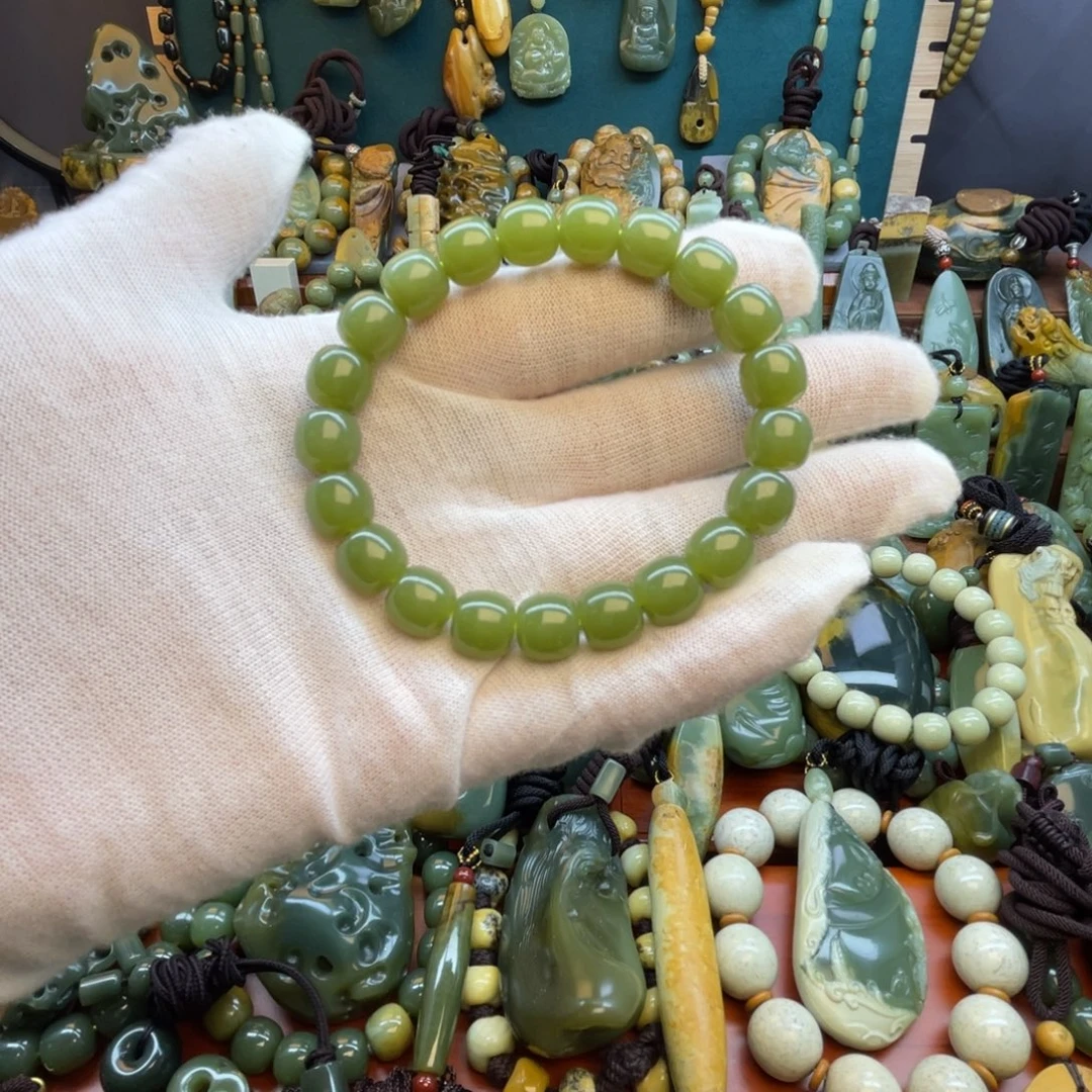 岫岩老玉（透闪石质玉）未镶嵌手链