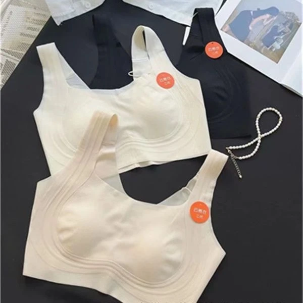 【夏季超薄】内衣女裸感透气防走光美背文胸大胸显小防垂宽肩带亲肤