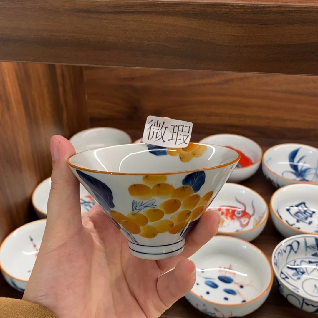 釉下彩老陶泥手工绘制