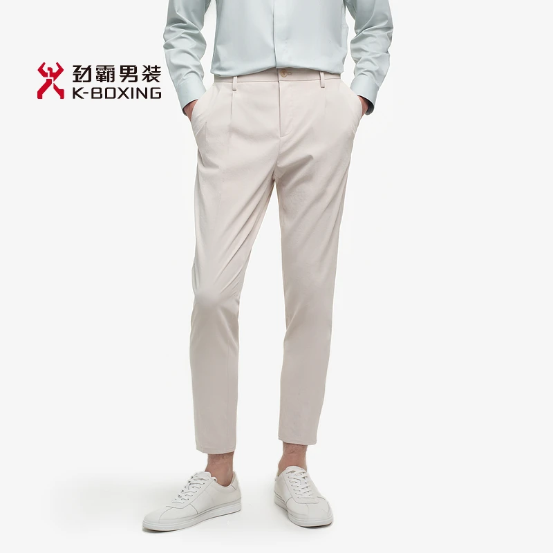 劲霸男装春夏商务休闲通勤百搭垂感九分裤┃FSCE1523