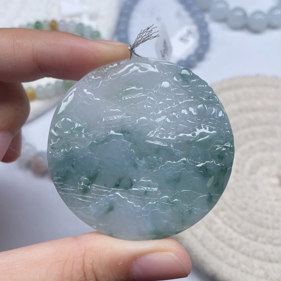 翡翠未镶嵌颈饰天然A货缅甸翡翠