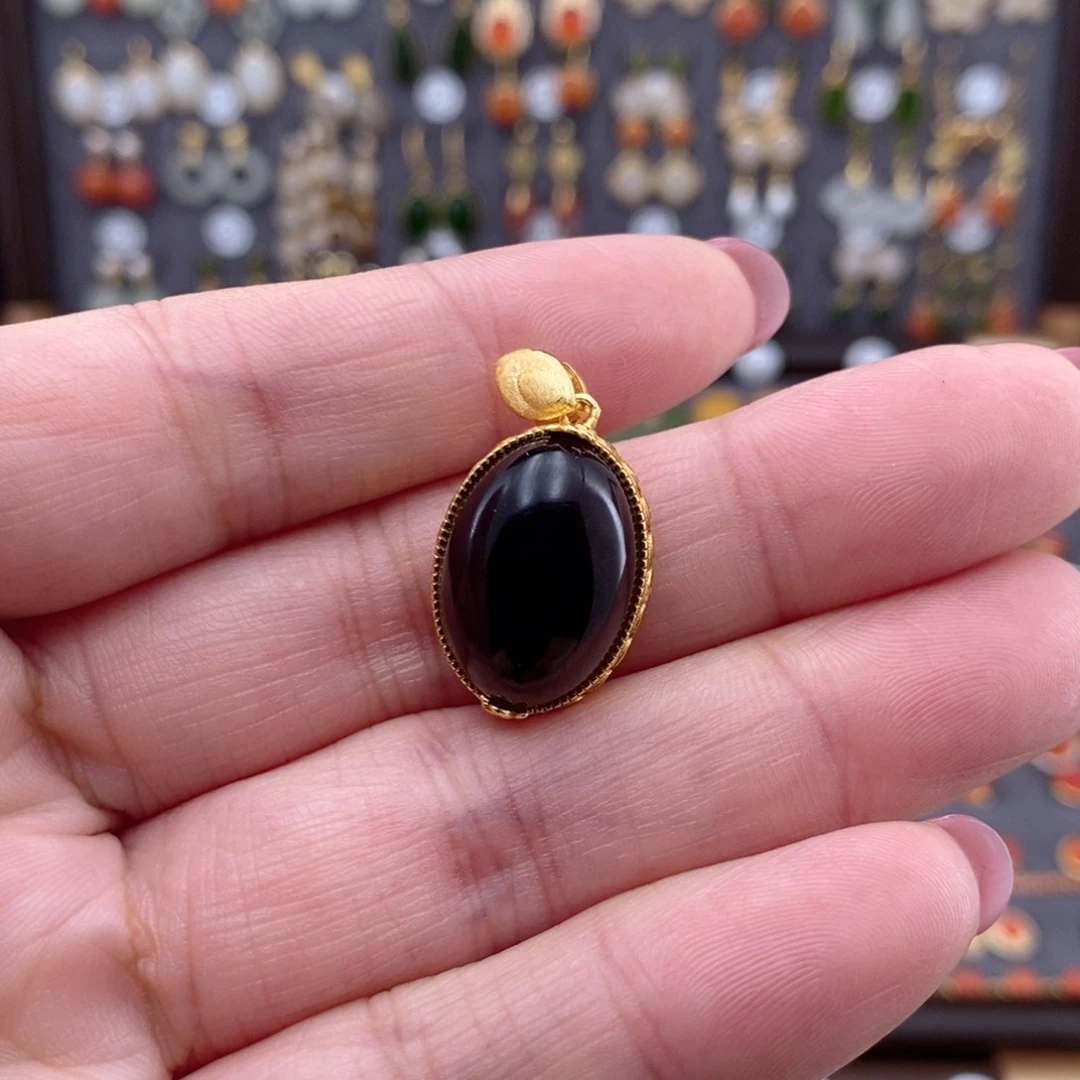 颈饰银S925镶嵌和田玉