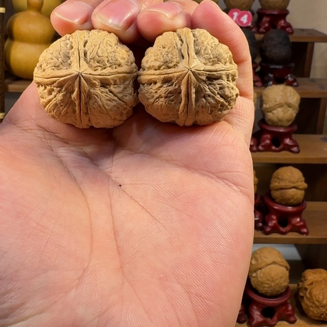 核桃铁核桃把件粗筋炸四