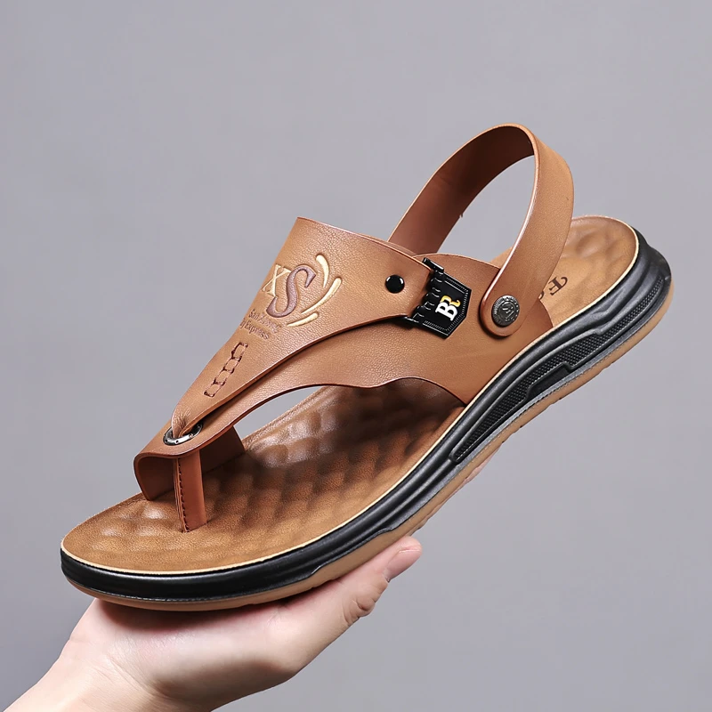 男士凉鞋夏季软底防滑沙滩鞋男2025新款人字拖休闲百搭两用凉拖鞋