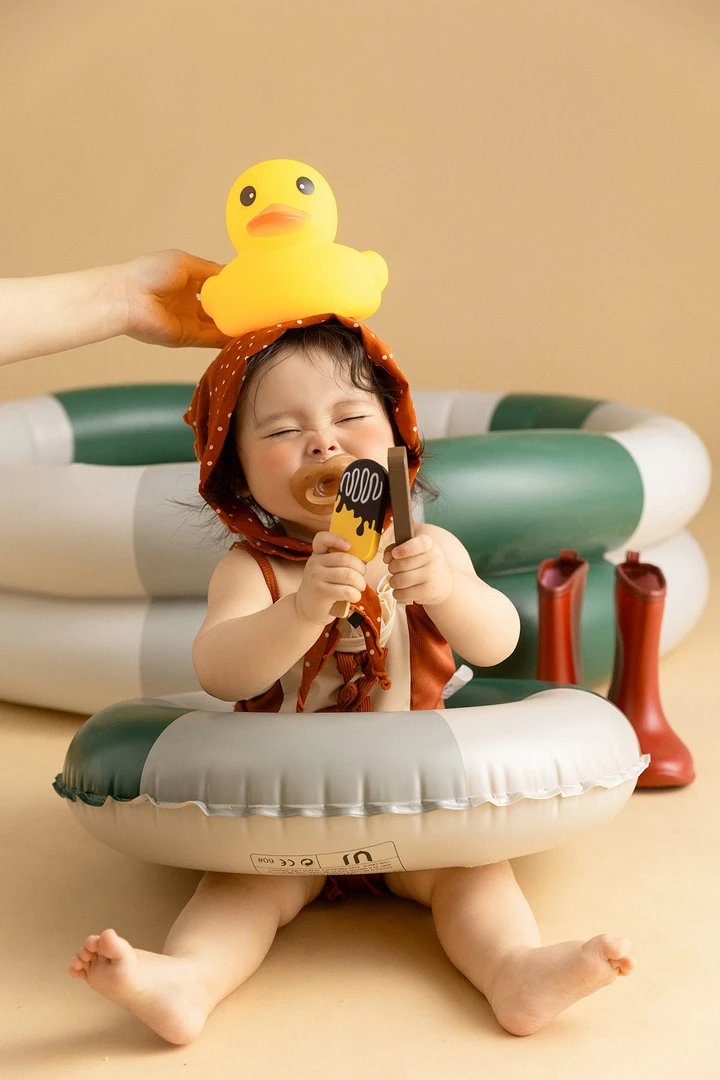 复古泳衣主题宝宝周岁摄影服装道具宝宝周岁照影楼儿童摄影