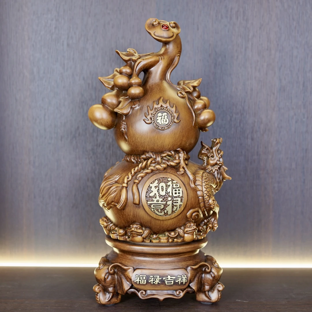 中式福禄吉祥葫芦摆件客厅玄关家居装饰乔迁开业贺礼