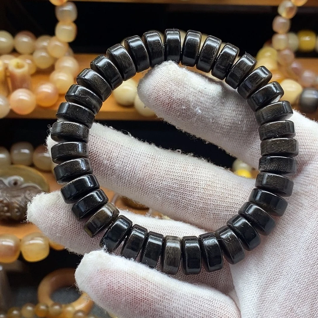 非金属12mm药片黑驴蹄子手串