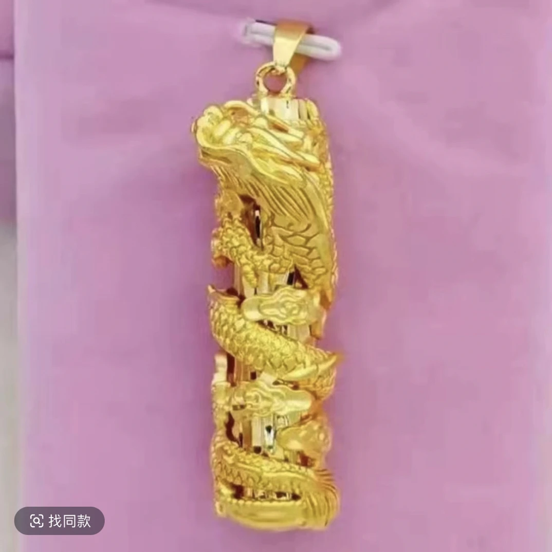 合金吊坠 盘龙柱吊坠