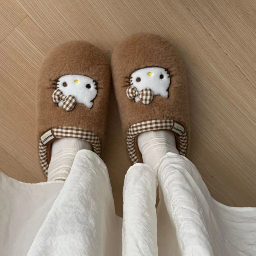 【猫咪拖鞋】可爱加绒保暖毛毛拖鞋