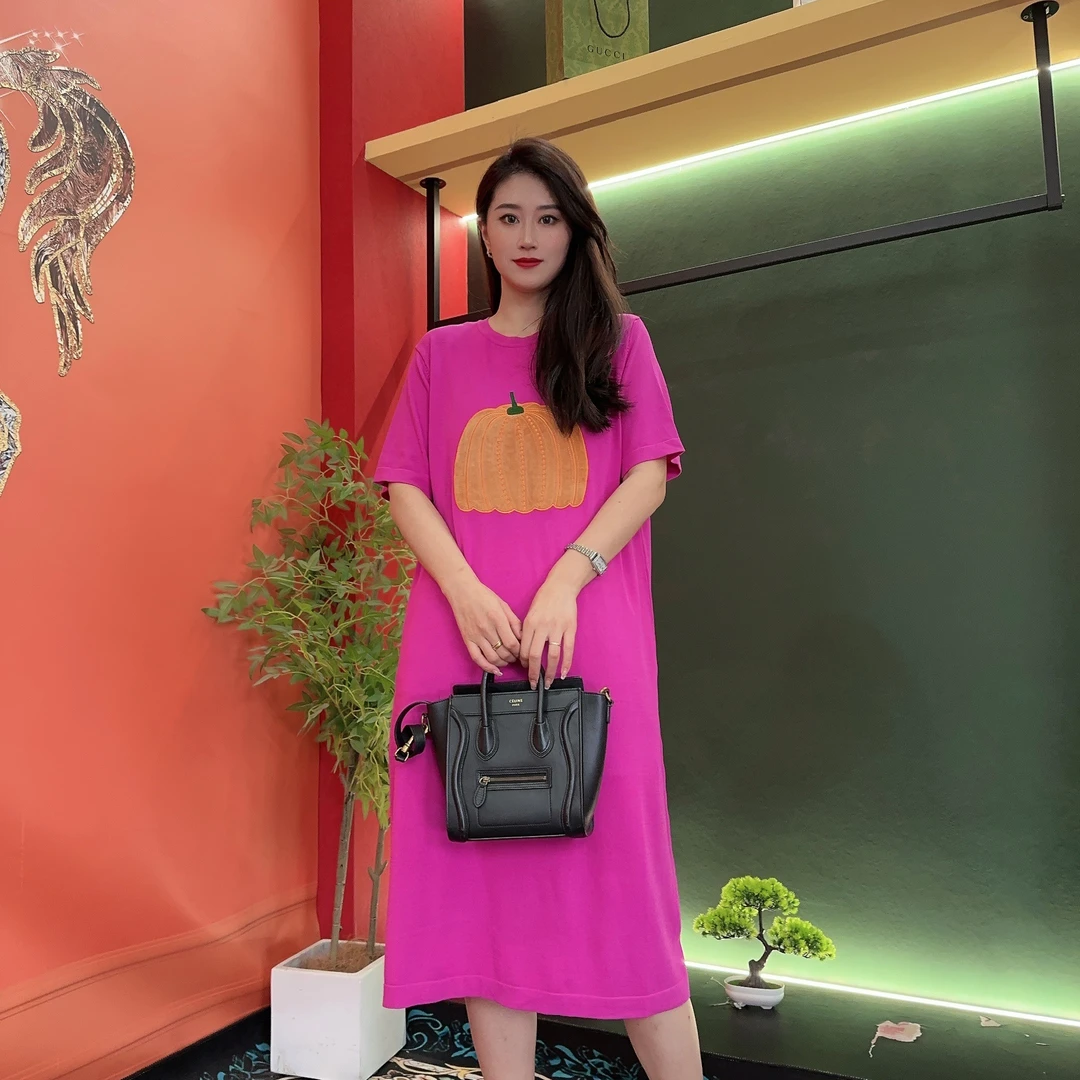 6661多金大码气质减龄长款A字裙子夏季新款女装设计感连衣裙女