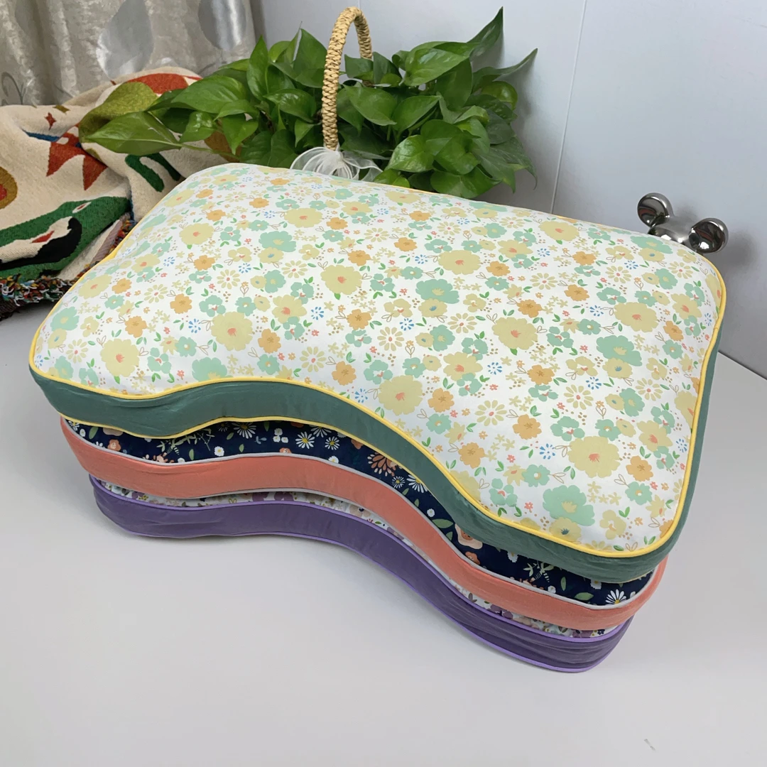 安旭SFV全棉荞麦枕头立体护颈枕U型枕可调节不塌陷可拆卸