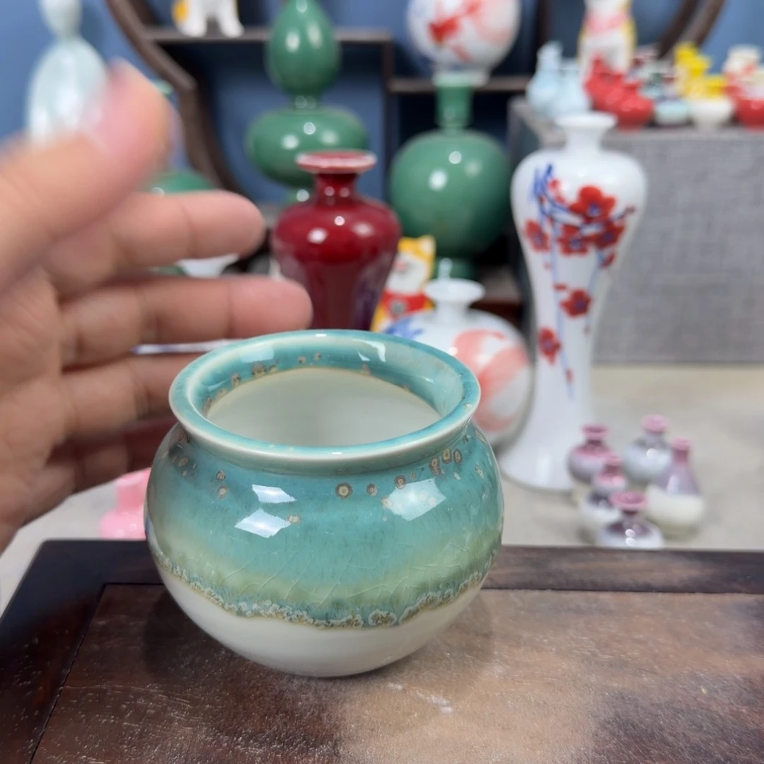 陶瓷手工小花器摆件