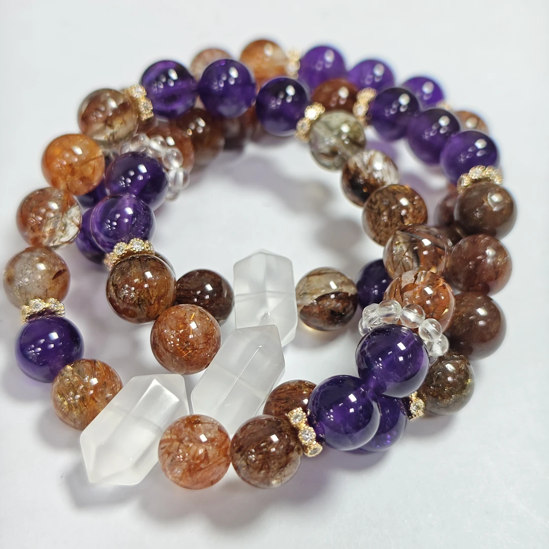 【书记甄选】天然原创黑金超七单圈手链 多样性发一件 约9mm 8202JC