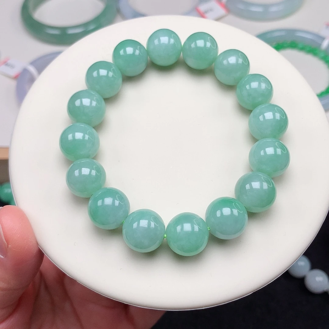 翡翠未镶嵌手链12.9mm