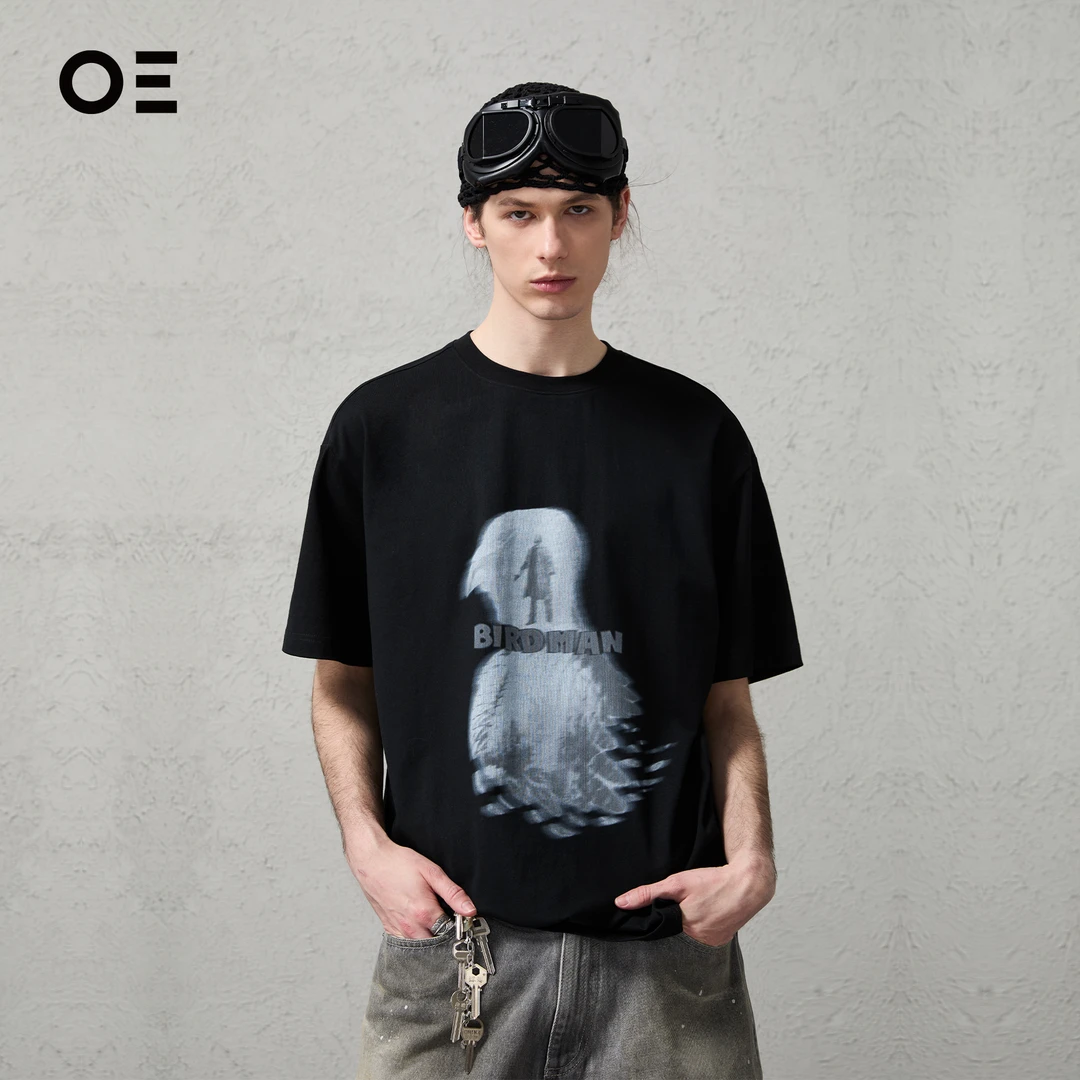 OE ｜OrganicEmotion四合一功能面料印花图案夏季新款情侣短袖TH03