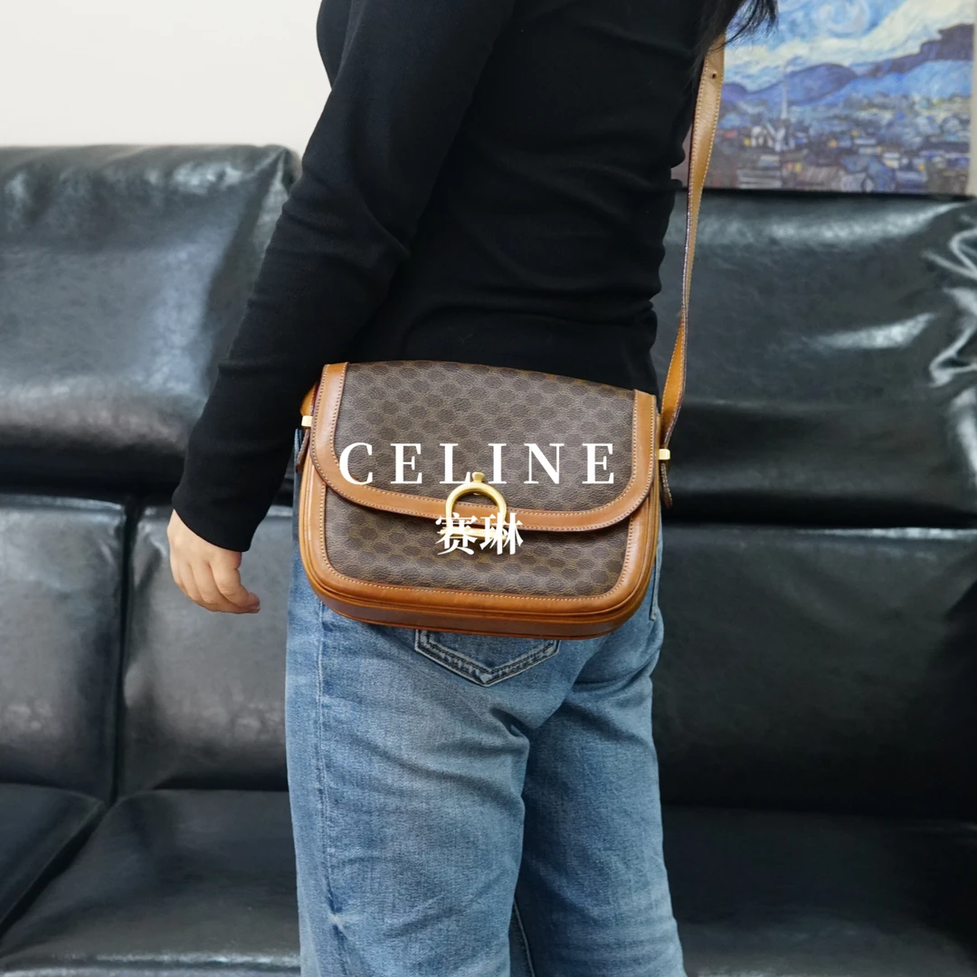 95新 Celine/思琳 老花斜挎包/JJ02115107/5107