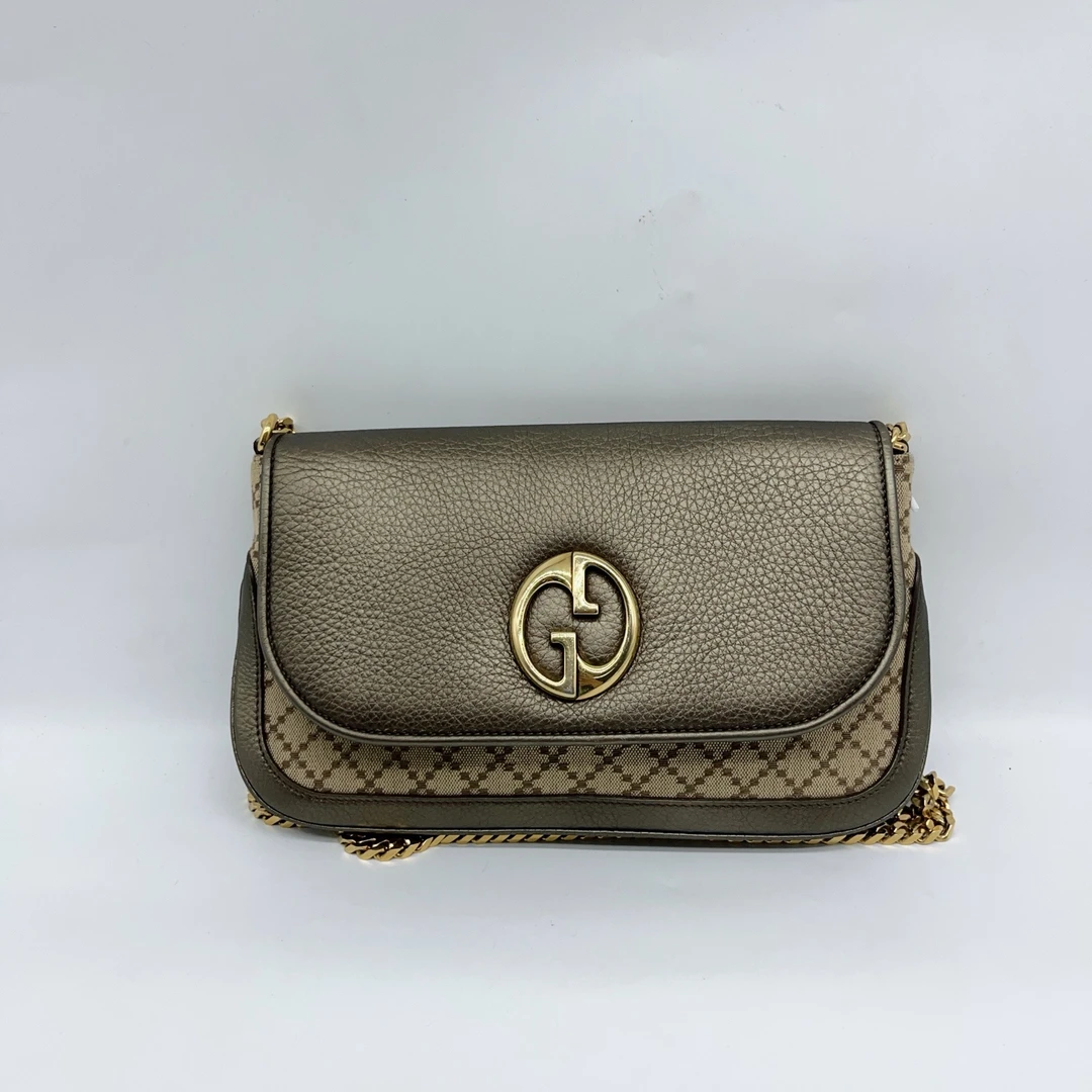 95新 GUCCI/古驰  老花链条包  1507 0087