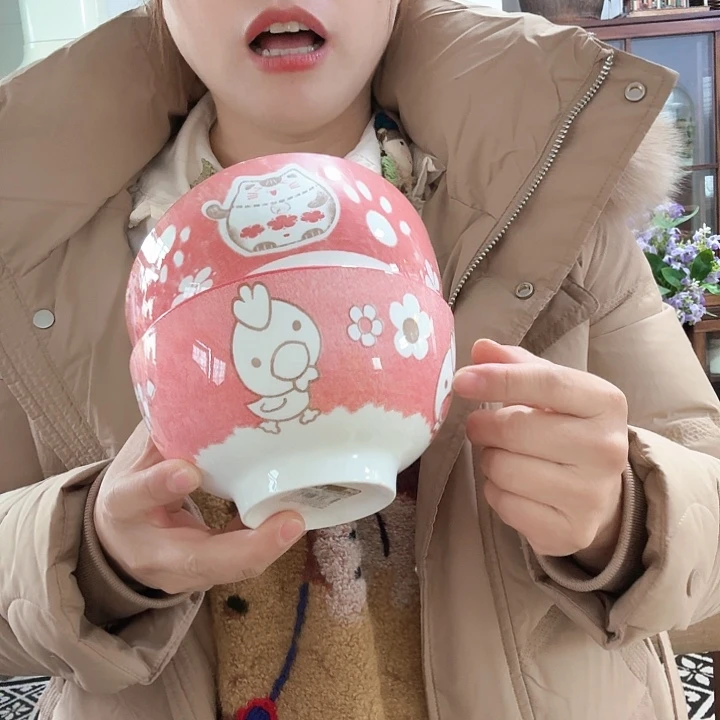 生肖面碗不挑花色发两个微瑕