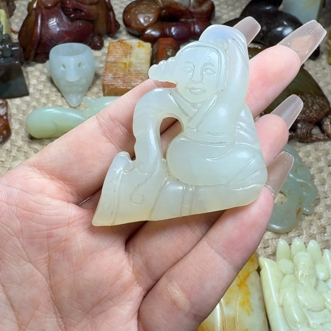 白玉菩提吊坠挂件