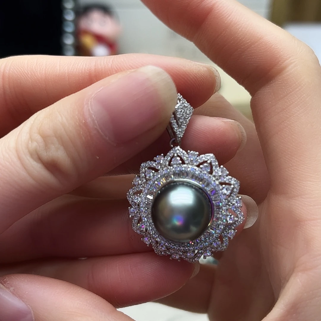 海水珍珠颈饰银S925镶嵌