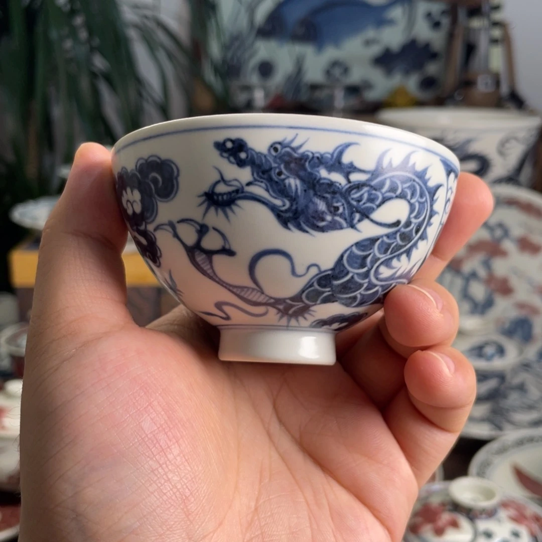 元青花龙凤呈祥杯子