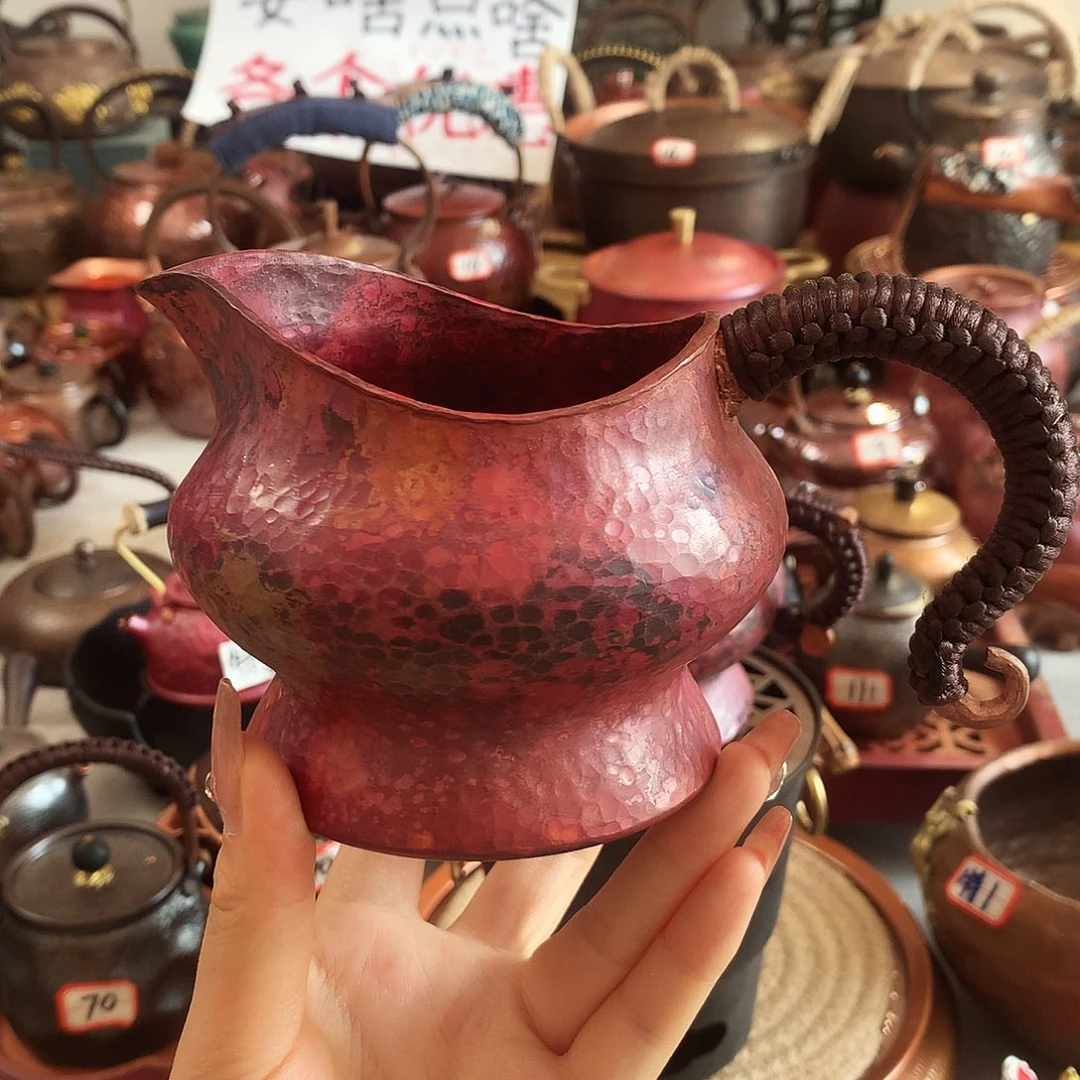 没***。新款飞天耳把樽式公杯特厚火烧红