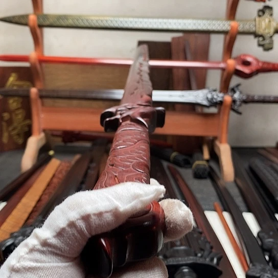 紫檀木木一米黑金古刀