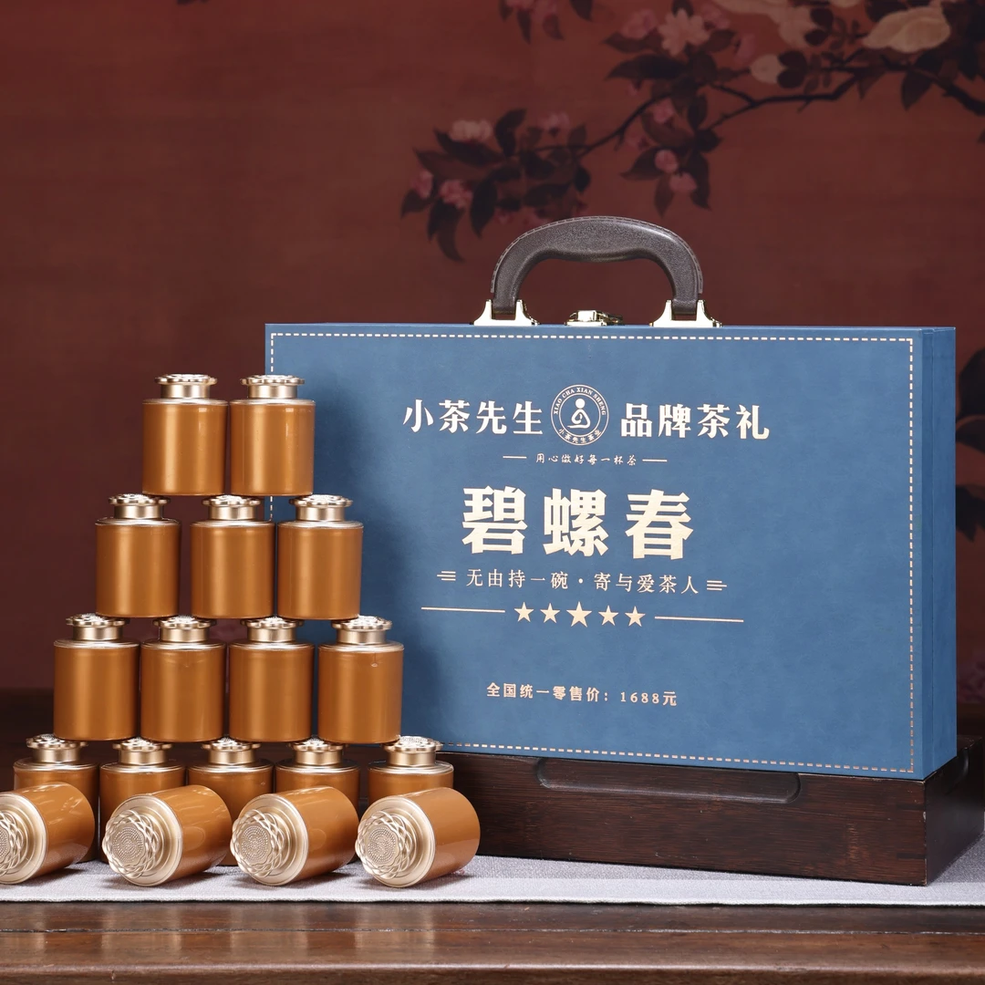 手提箱 碧螺春茶叶礼盒装 高山新茶 绿茶茶叶 送礼长辈x38