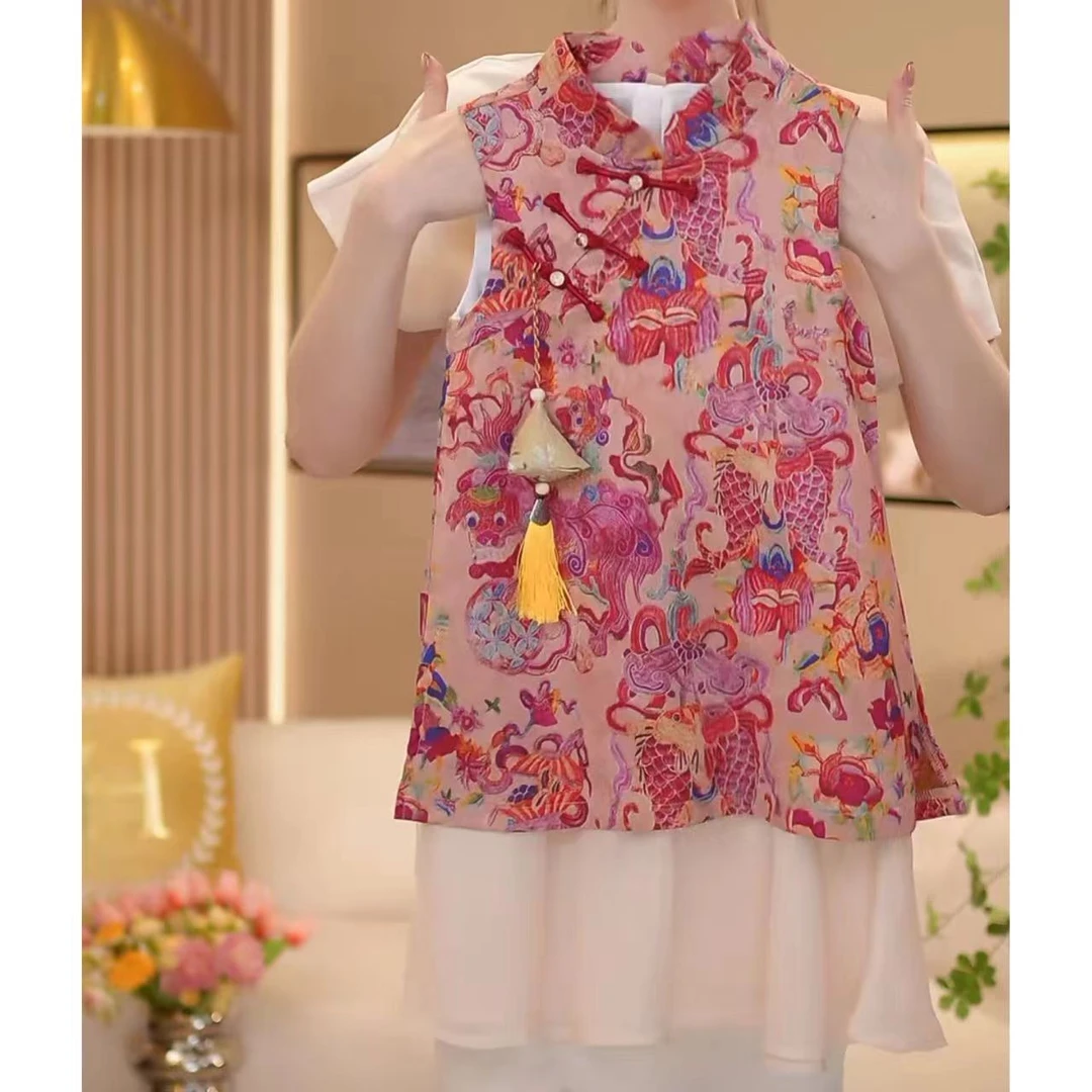 奥黛风改良旗袍裙762