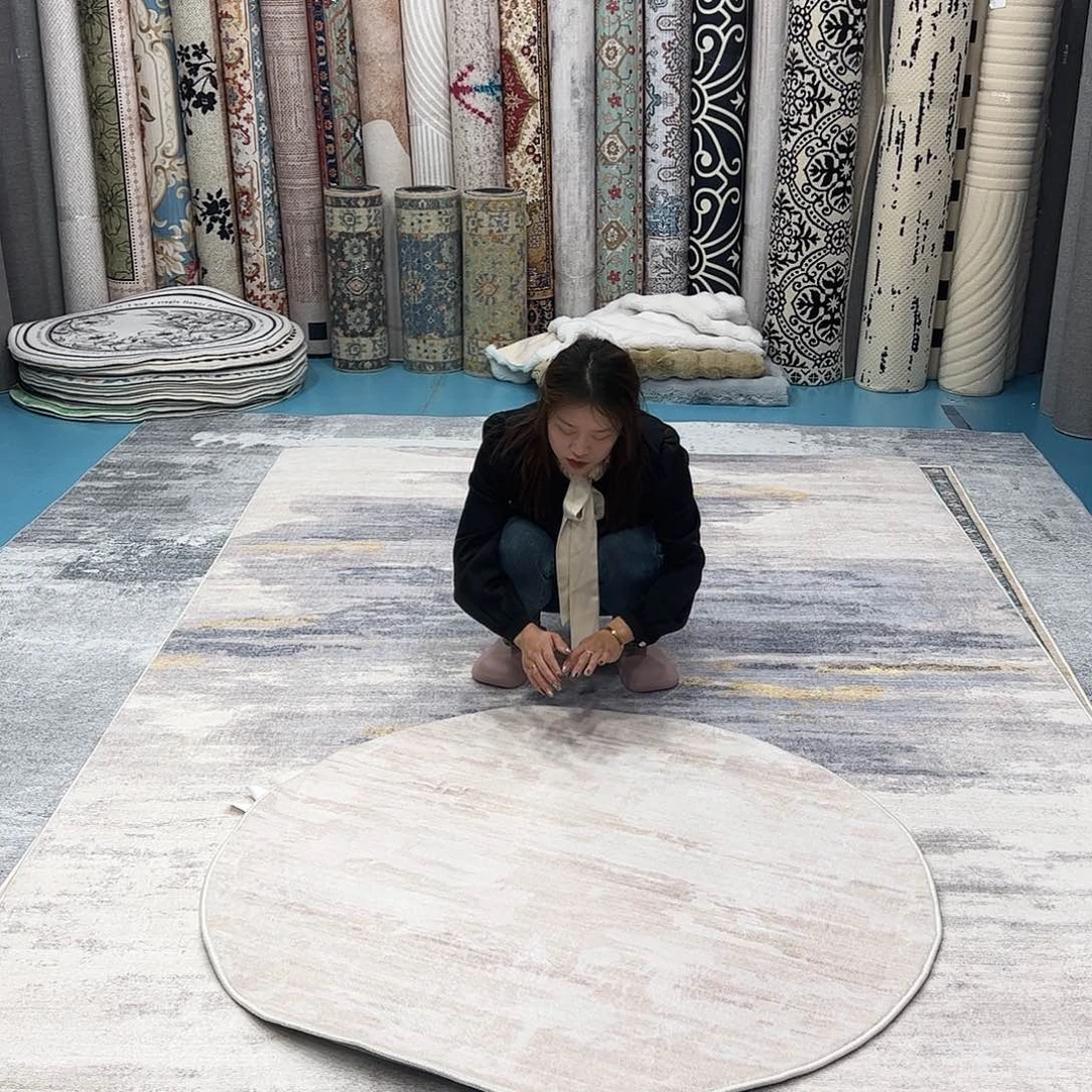 混纺加厚棉布底仿羊绒直径一米二圆特价福利