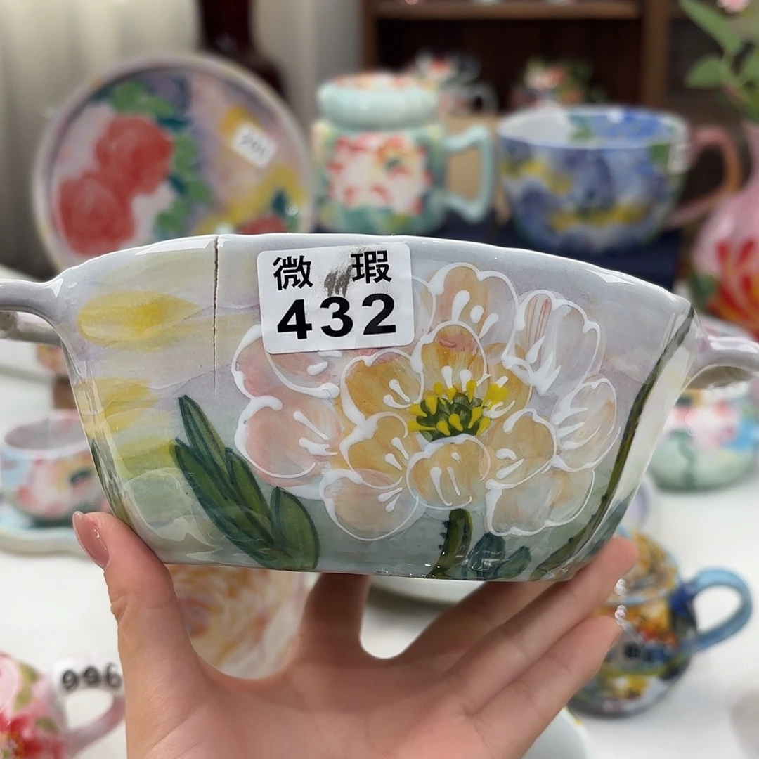 景德镇手绘高温釉下彩陶瓷茶具