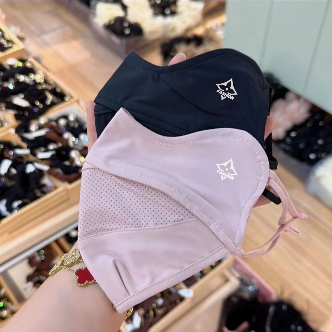 【6484人收藏】新款防晒口罩女夏季冰丝面罩护眼角透气骑行防紫外线