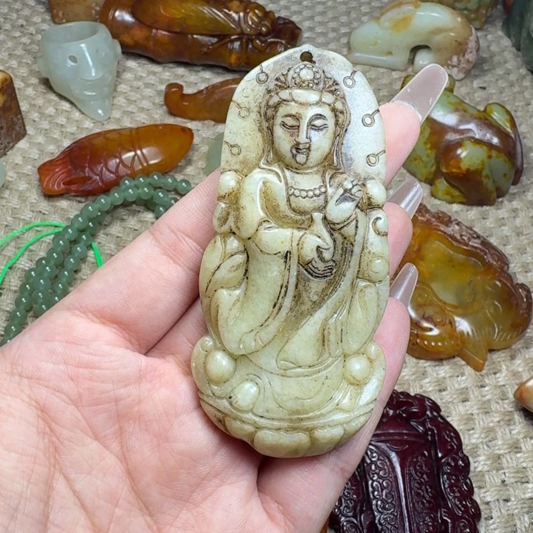 白玉菩提吊坠挂件