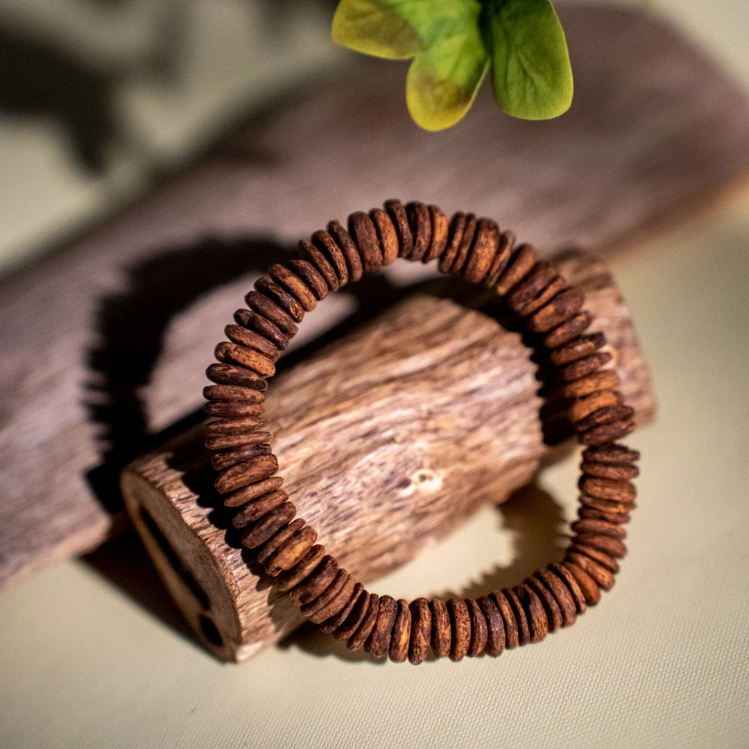 沉香【江苏工美专属】牛肉干斯里兰卡红土沉香手串单圈-320*0006