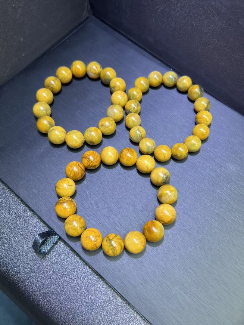 C11222卡14左右-六彩明珠木变奇石手串-多样性发其一