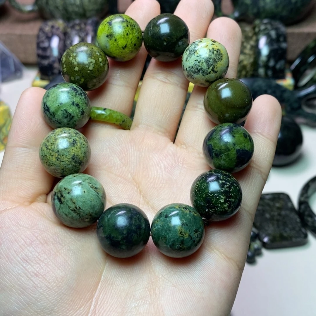 未镶嵌蛇纹石玉手链