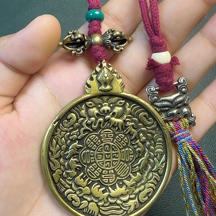 刀***杜铜铁合金类藏传工艺品九宫八卦