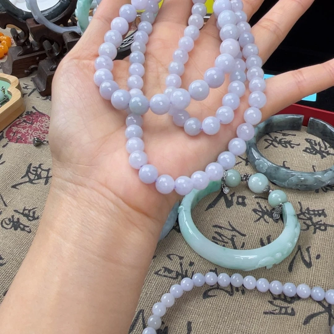 l***y翡翠未镶嵌手链项链