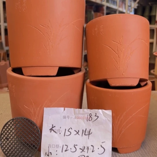 紫砂花盆紫紫砂盆