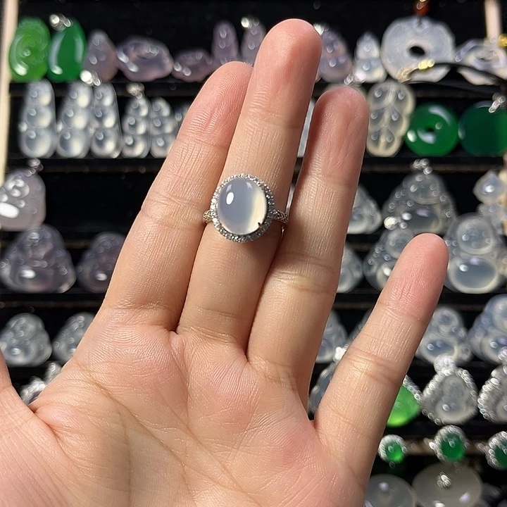 银S925镶嵌戒指玛瑙/玉髓