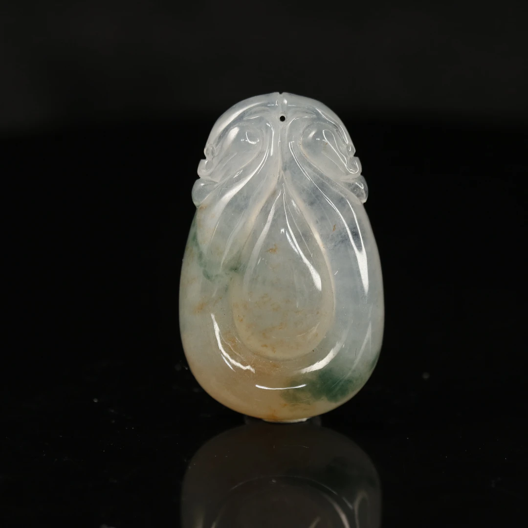 11天然缅甸翡翠A货飘蓝花福贝/100464/上海嘉禾拍卖