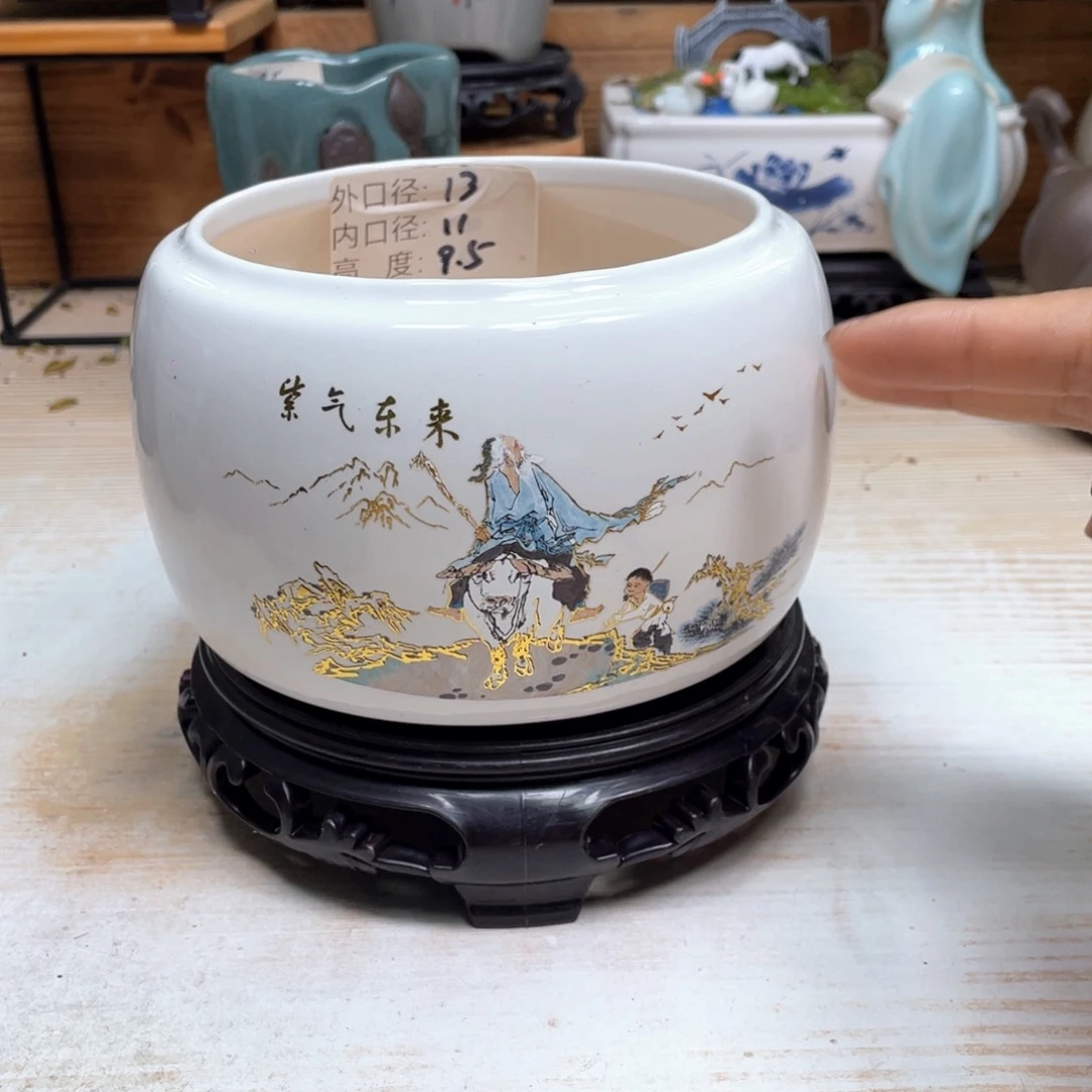 紫砂花盆陶瓷艺术花盆陶瓷
