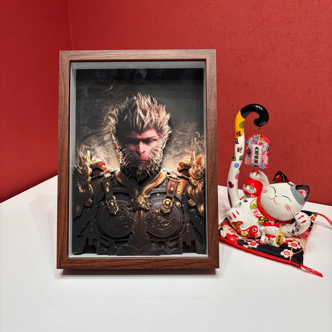 黑悟空非遗立体剪纸画传统手工中式家居高档桌面创意桌摆台