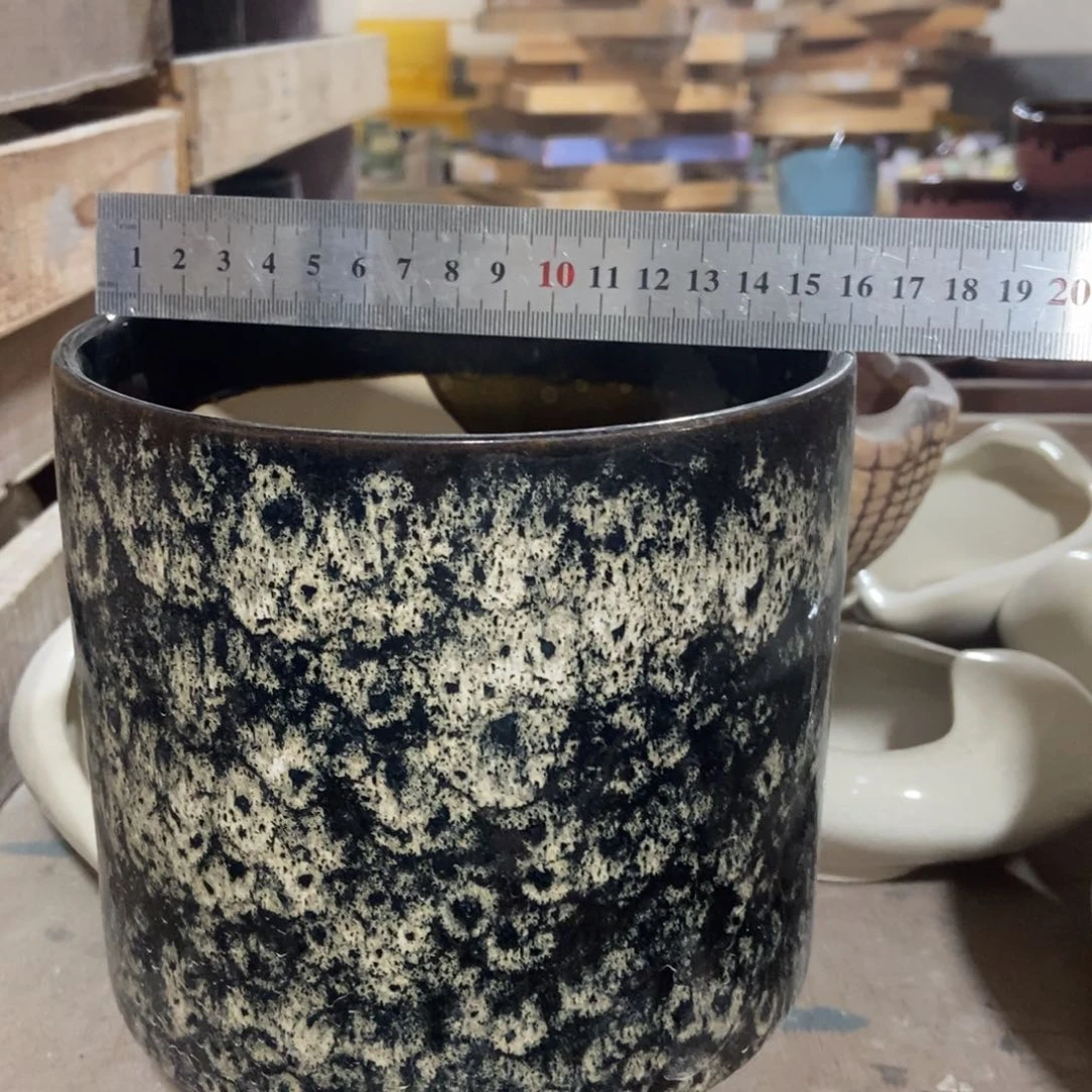 红陶高温陶瓷花盆