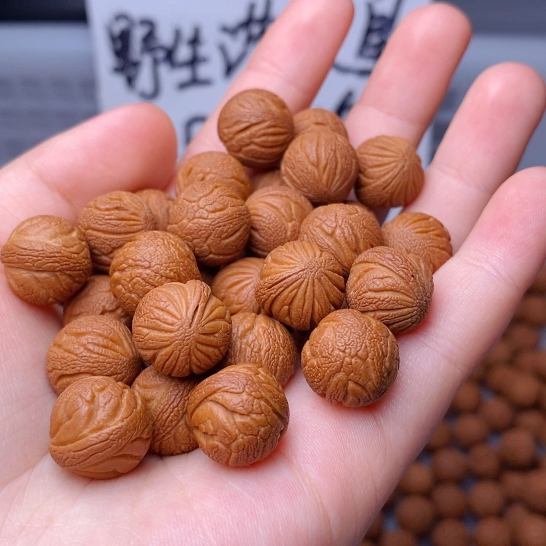 手串桃核野生满天星 13mm左右 20颗 （打孔）