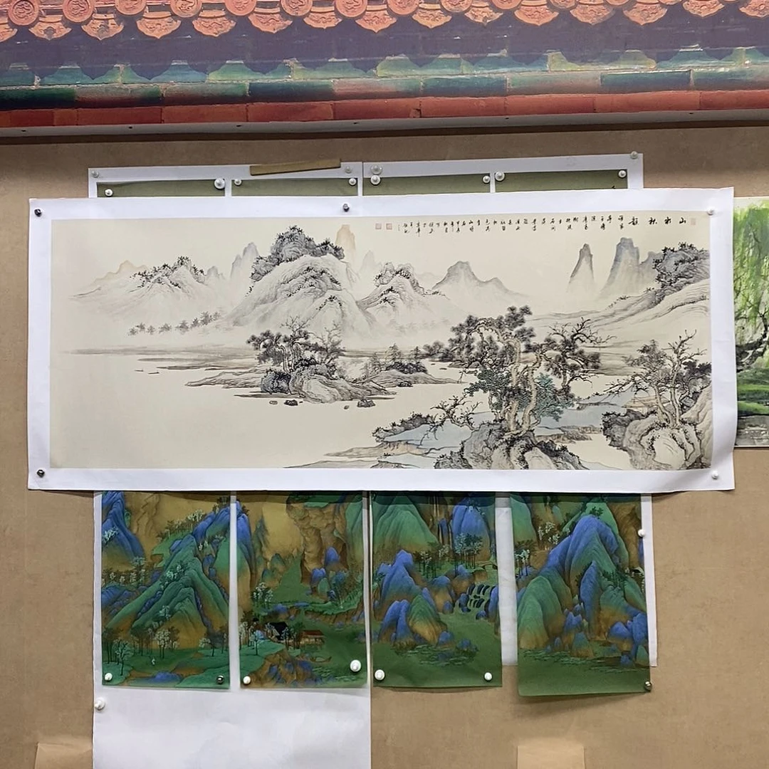 国画手绘国画，精品山水，小六尺