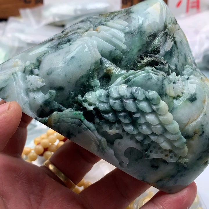 翡翠未镶嵌颈饰保真天然a货翡翠