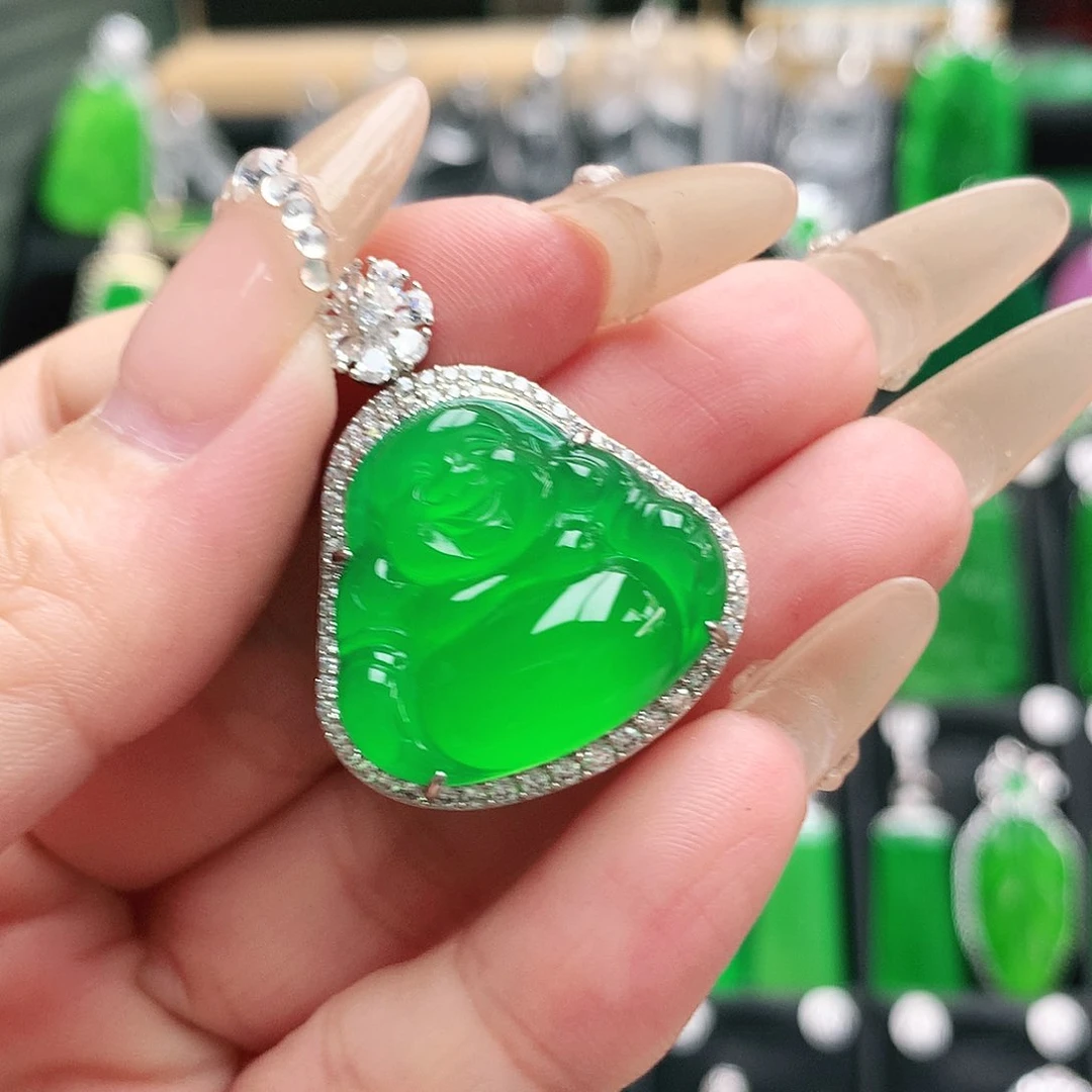 玛瑙/玉髓吊坠银S925镶嵌