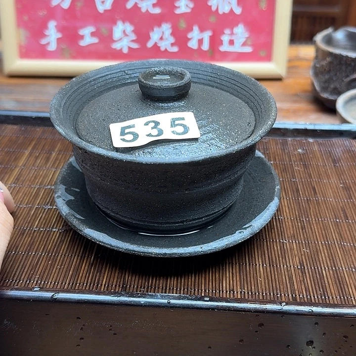纯手工制作粗陶茶具
