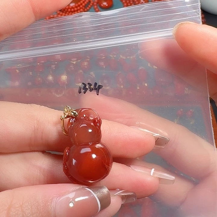 南红玛瑙银S925镶嵌吊坠